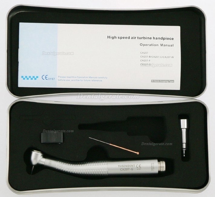 YUSENDENT&reg; CX207-GW-TP LED Glasfaser turbinenhandst&uuml;ck Kompatibel mit W&H (Keine Schnellkupplung)